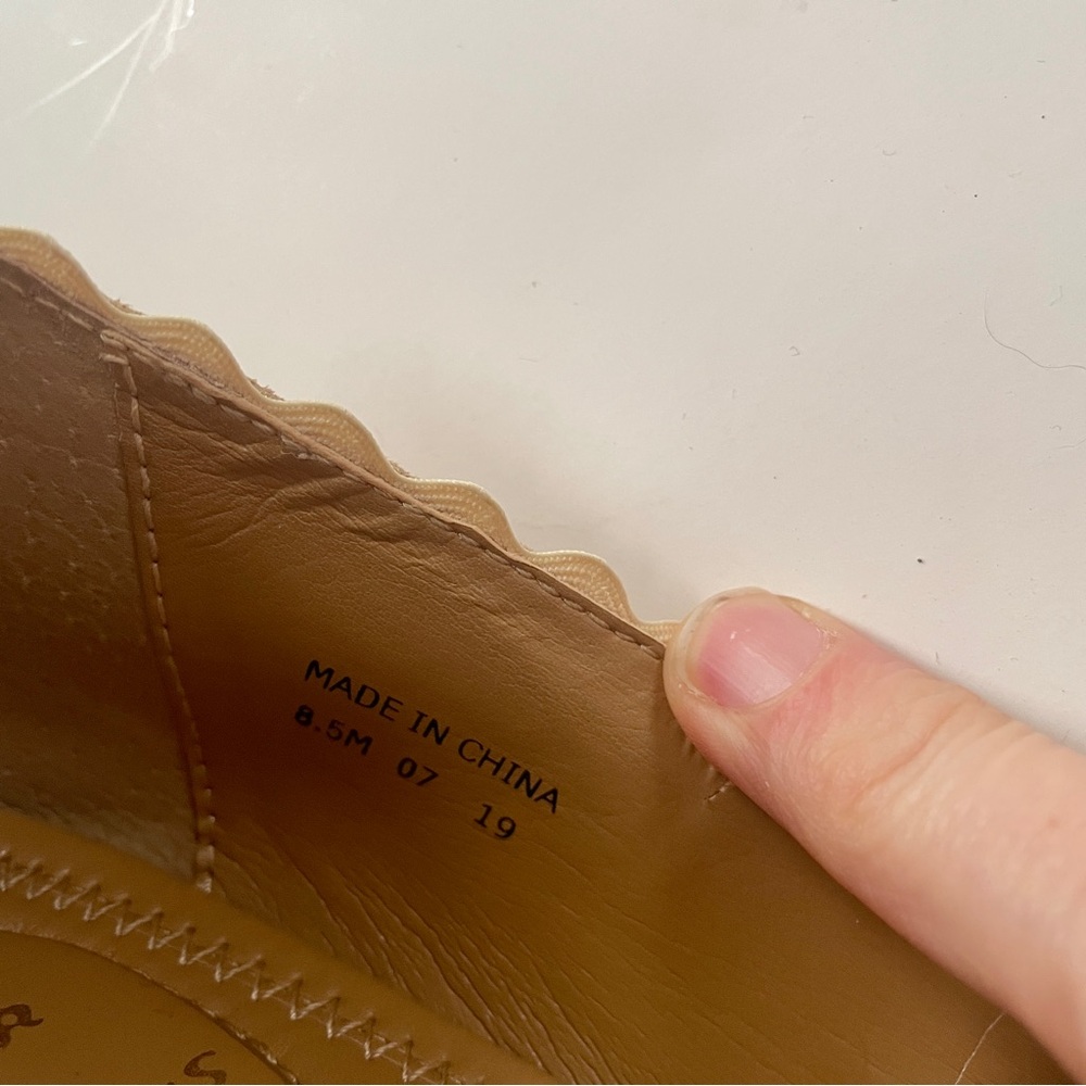 Jack Rogers Gold Nude Tan Knot Bow Ballet Flats Scalloped Edge 8.5 Balletcore - Picture 4 of 10